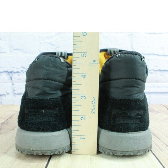 LL Bean Mountain Classic Gray Nylon Quilted Insulated SlipperAnkle Booties 11 M - Picture 6 of 10